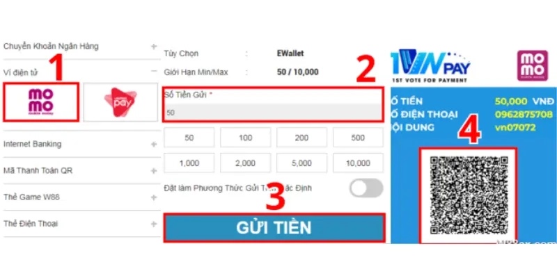 W88 Nạp tiền: Hướng dẫn gửi tiền dành cho hội viên mới 4 Quy trình nạp tiền W88 qua thẻ cào điện thoại nhanh chóng và đơn giản